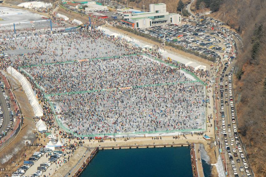 2007산천어축제 전경(항공사진) 의 사진
