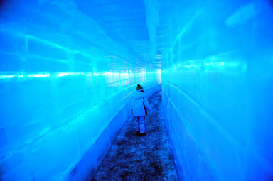 2009산천어축제장 눈조각,얼곰이성 의 사진