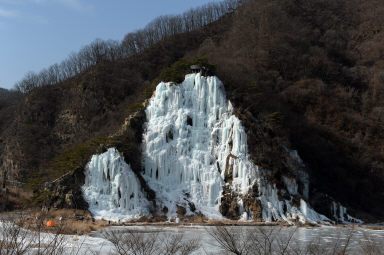 2016 간동면 구만리 딴산 인공빙벽 전경 의 사진