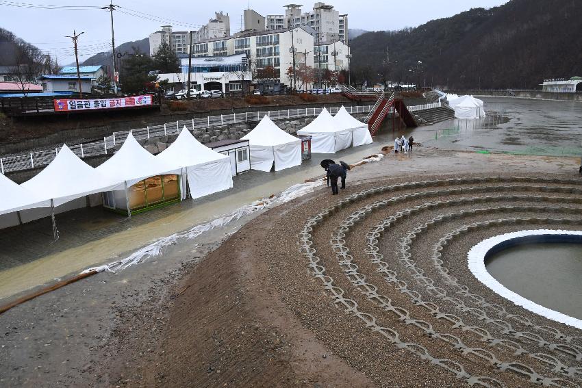 2016 화천산천어축제장 겨울비 피해에 따른 현장 점검 의 사진
