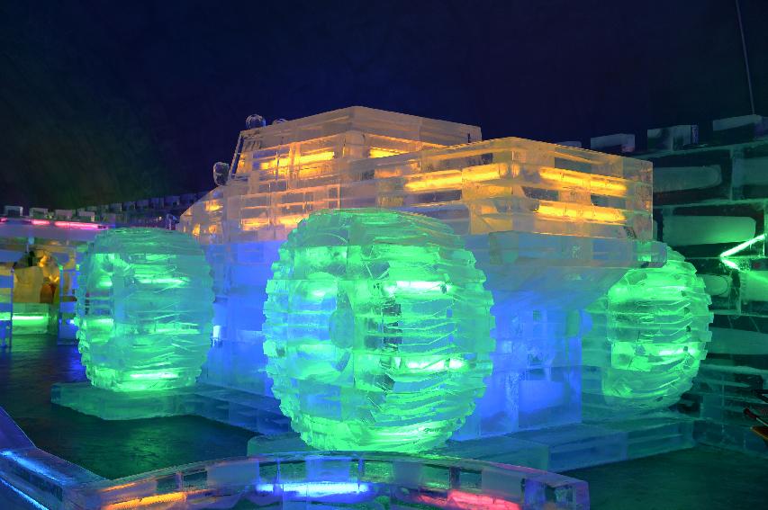 2016 화천산천어축제 얼음광장 및 선등거리 전경 의 사진