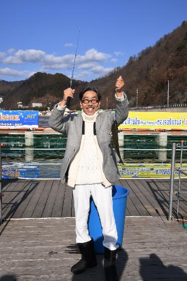 2017 화천산천어축제 수상낚시 시연 및 얼음 수중 점검 의 사진