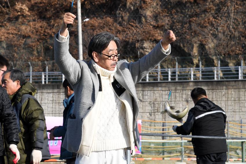 2017 화천산천어축제 수상낚시 시연 및 얼음 수중 점검 의 사진