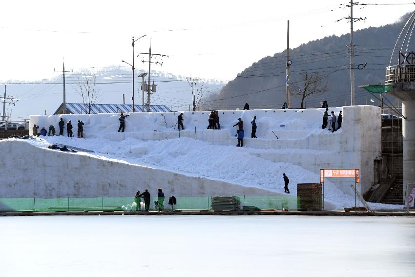 2017 화천산천어축제 수상낚시 시연 및 얼음 수중 점검 의 사진