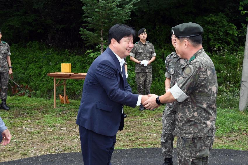 2017 육군 제15보병사단 신병교육대 진입로 개통식 의 사진