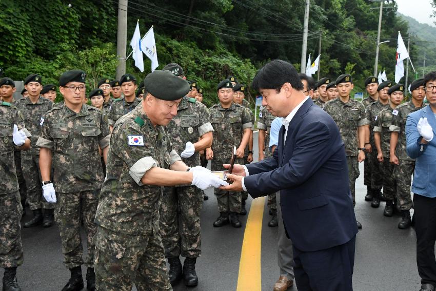 2017 육군 제15보병사단 신병교육대 진입로 개통식 의 사진