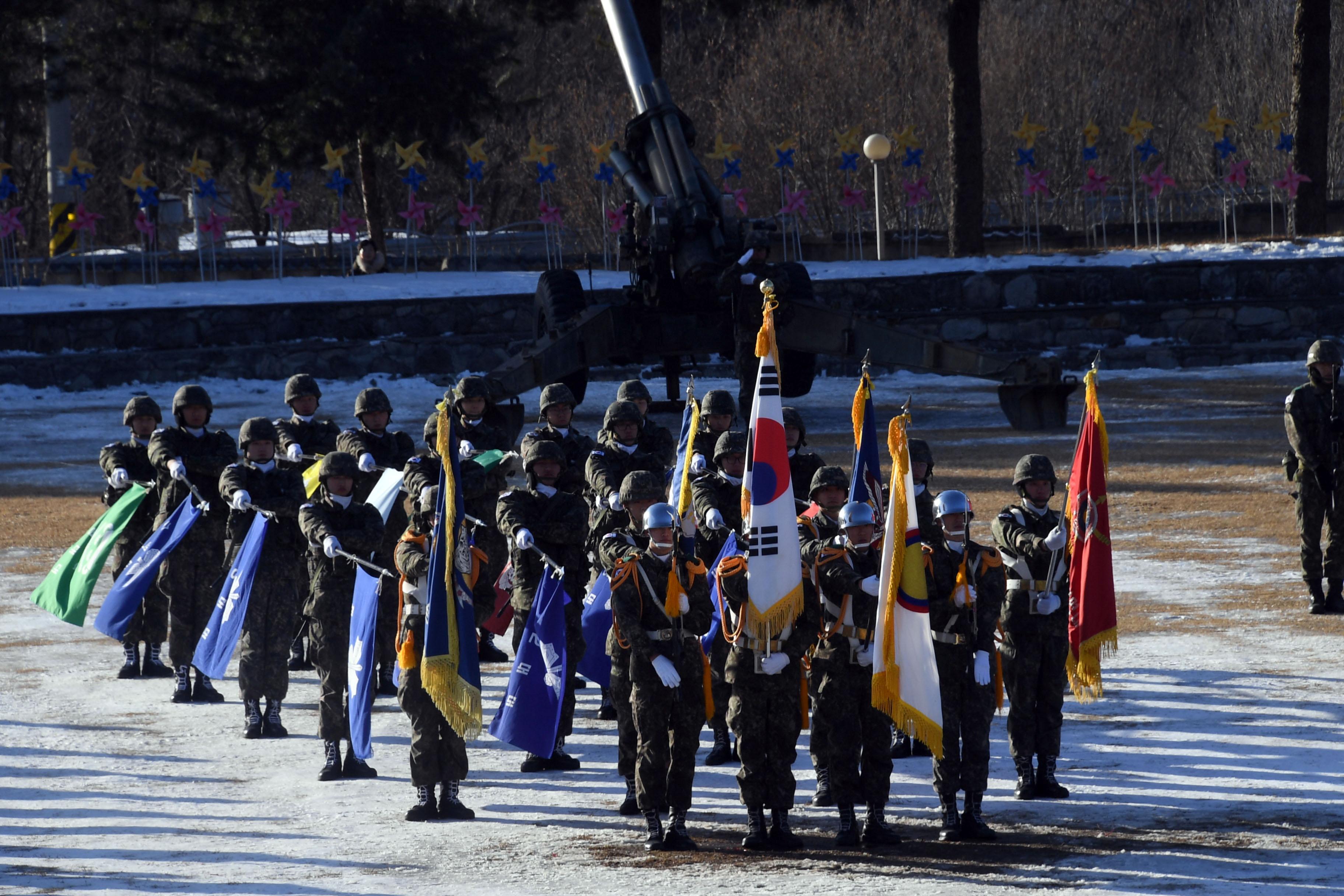 육군 제15보병사단장 이취임식 의 사진