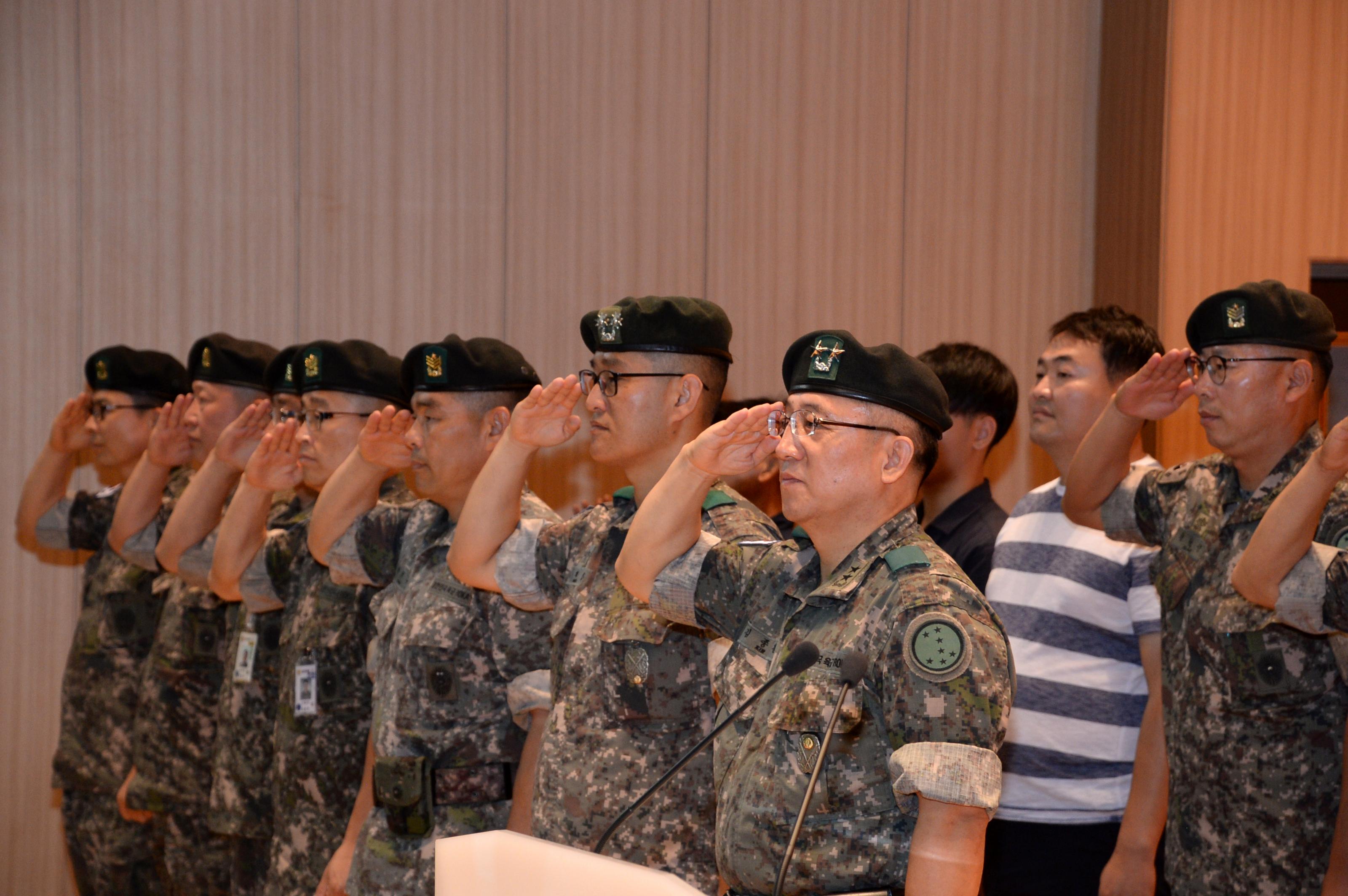 2018 육군 제7보병사단 신병수료식 의 사진