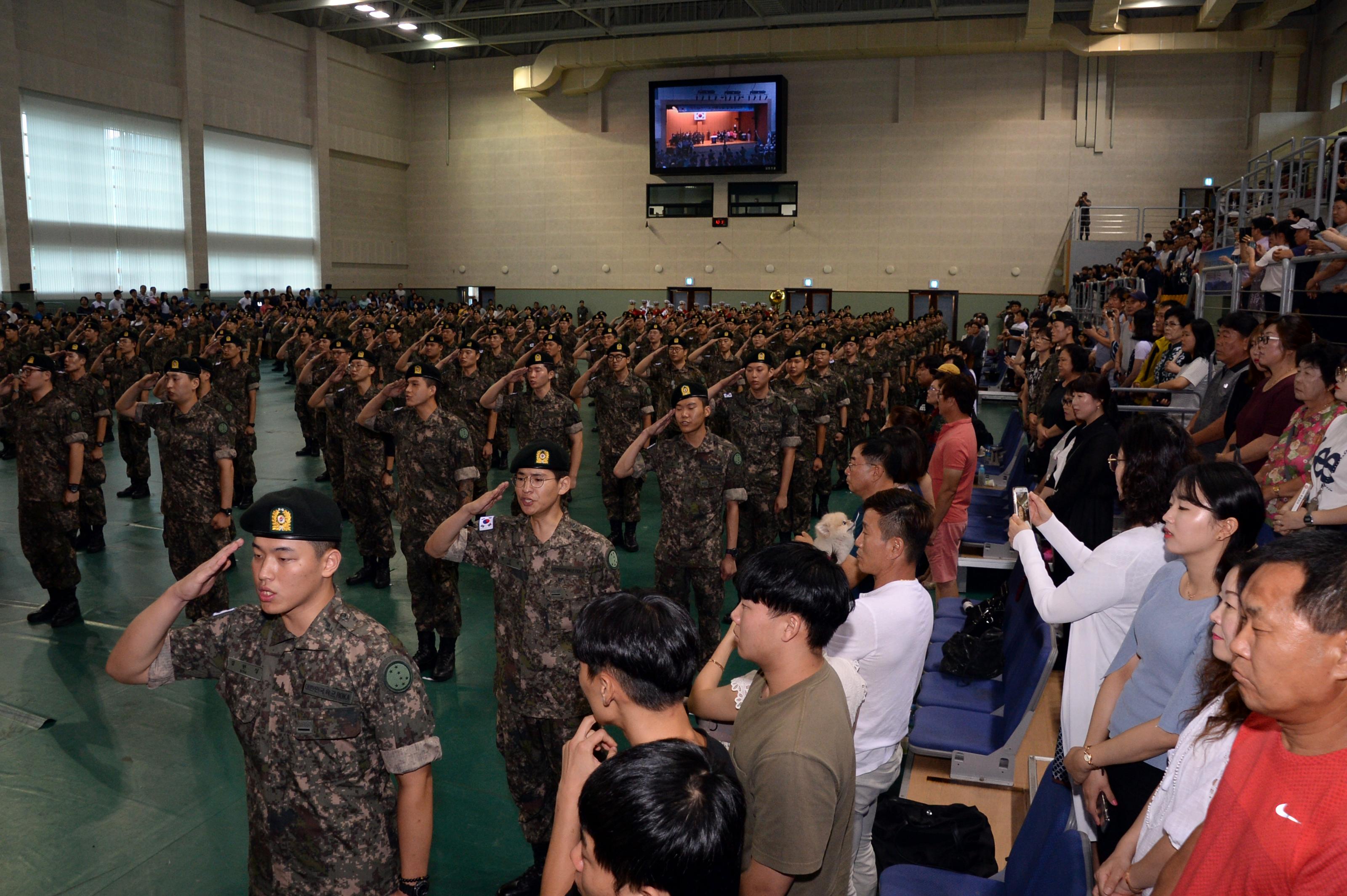 2018 육군 제7보병사단 신병수료식 의 사진