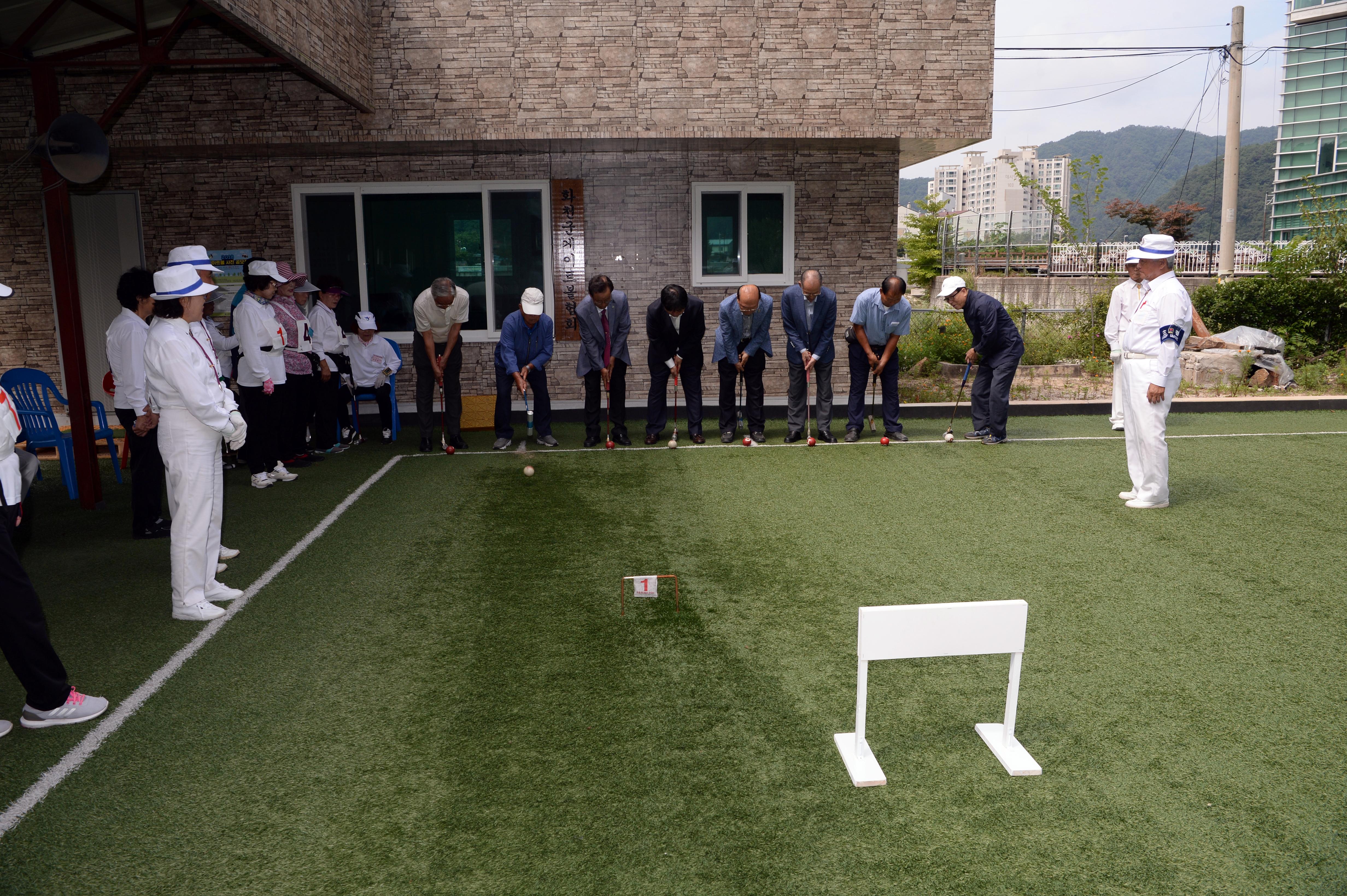 2018 제19회 대한노인회 화천군지회장기 게이트볼 대회 의 사진