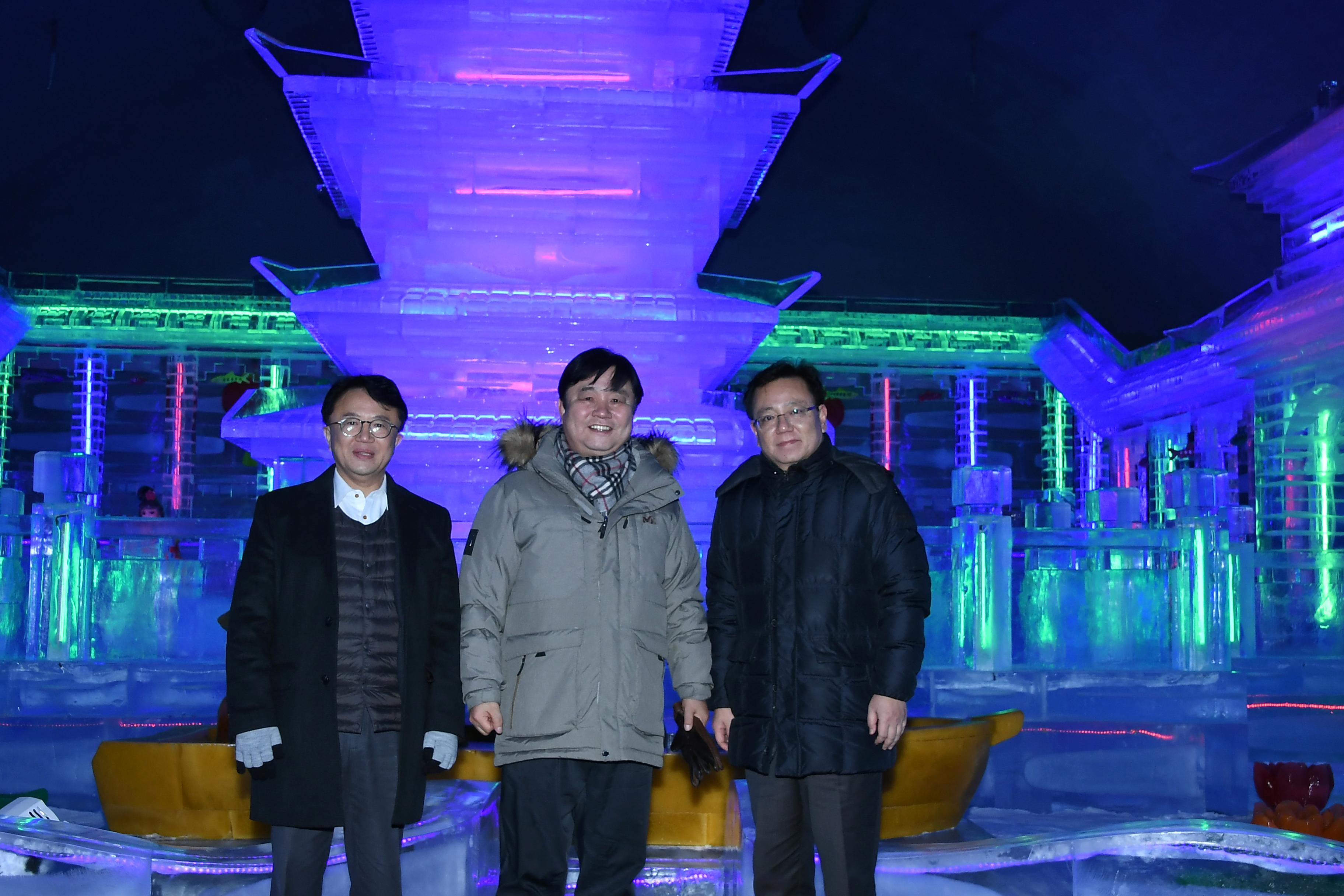 2019 세계최대 실내얼음조각광장 전경 의 사진