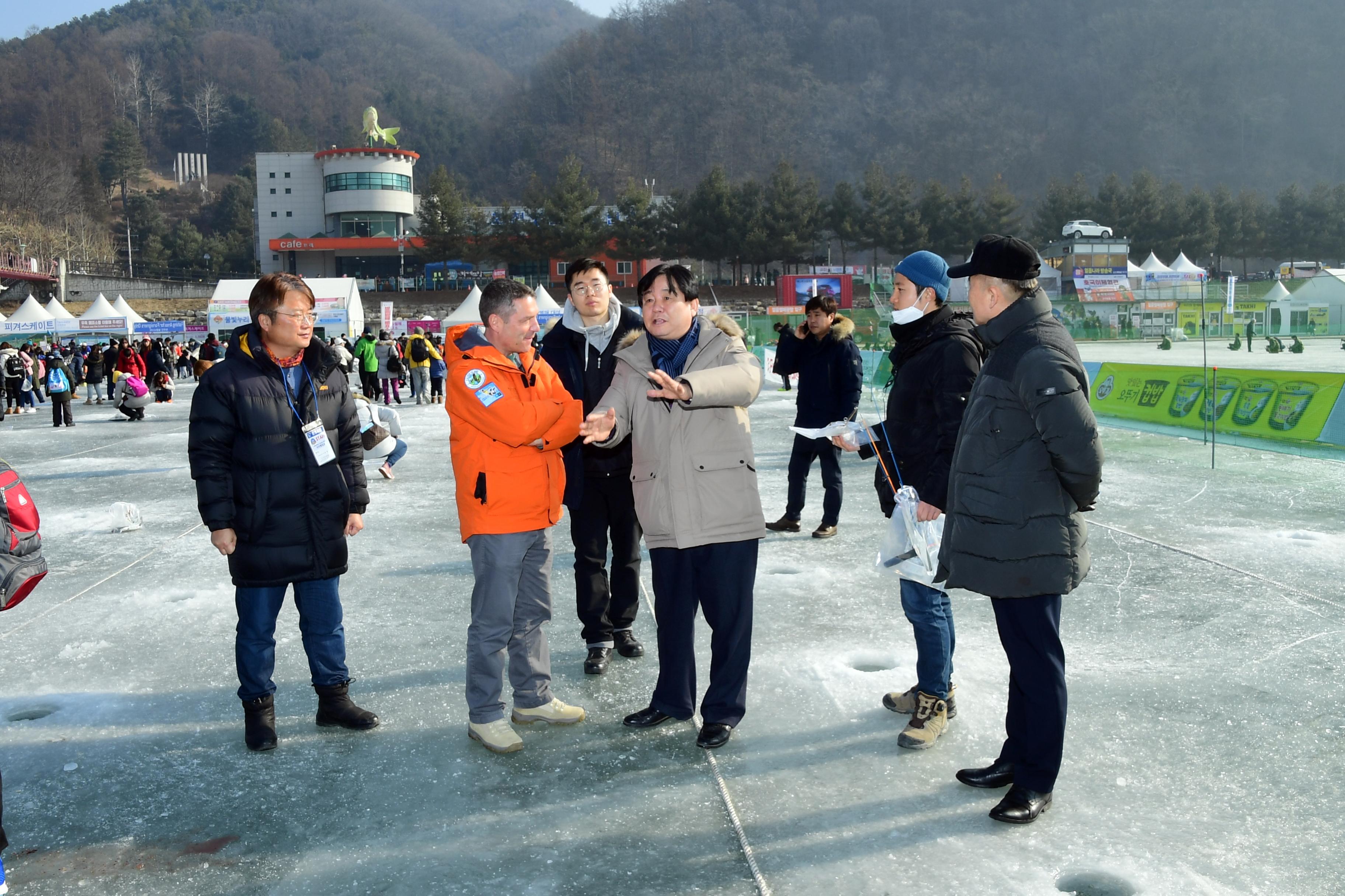 2019 화천산천어축제장 유엔중립국 감독 위원회 스위스대표단 방문 사진