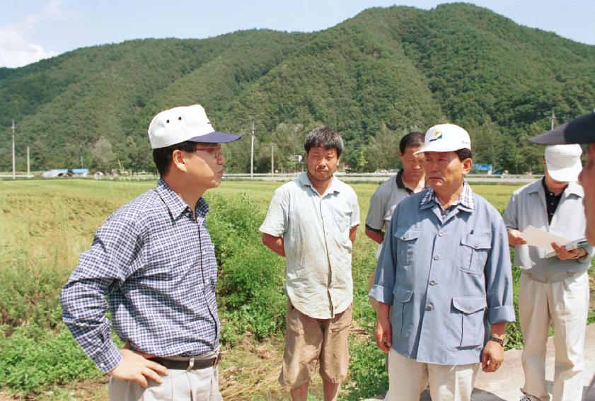 도지사 태풍피해지역 격려 의 사진