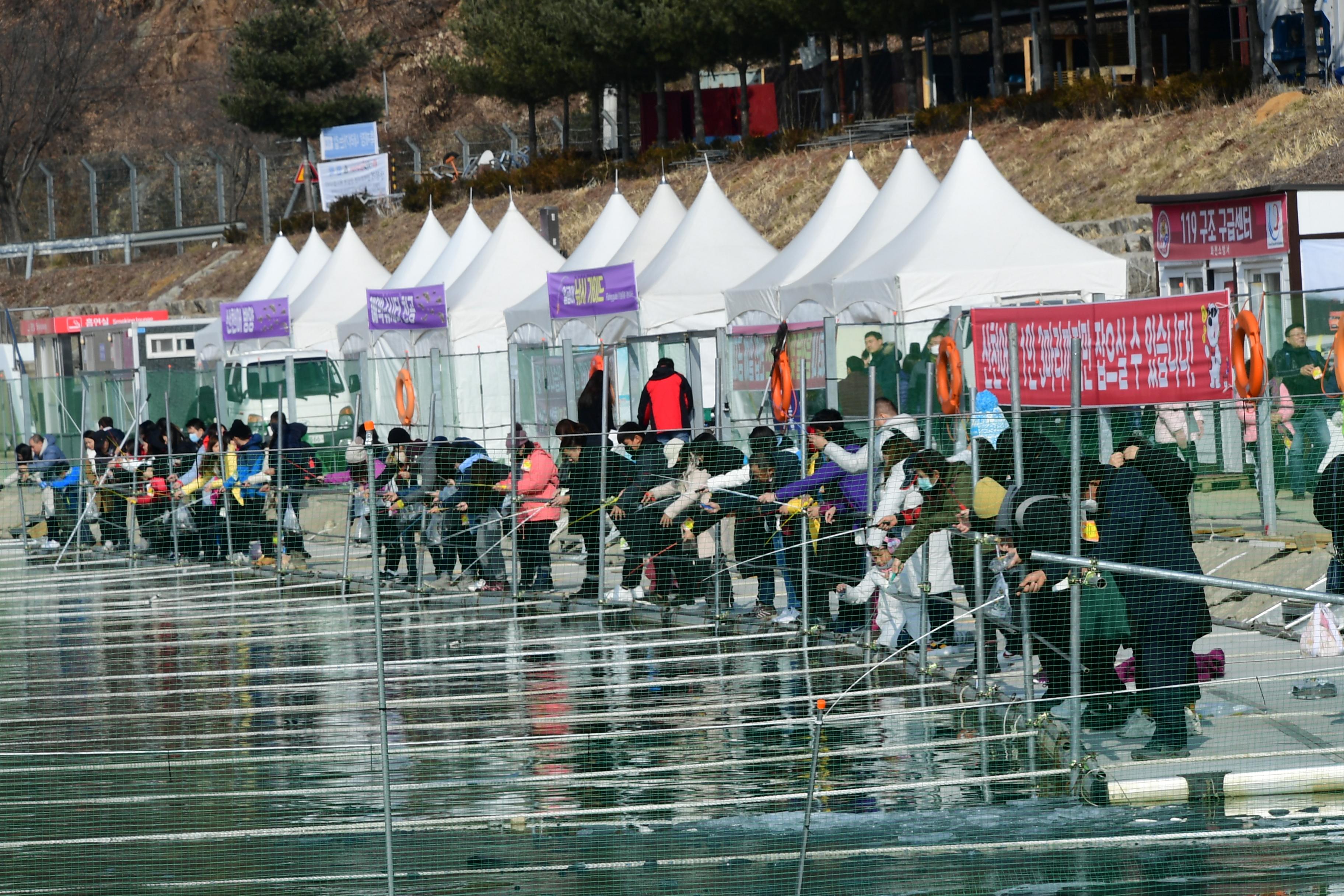 2020 화천산천어축제 산천어 수상 외국인얼음낚시터 전경 사진