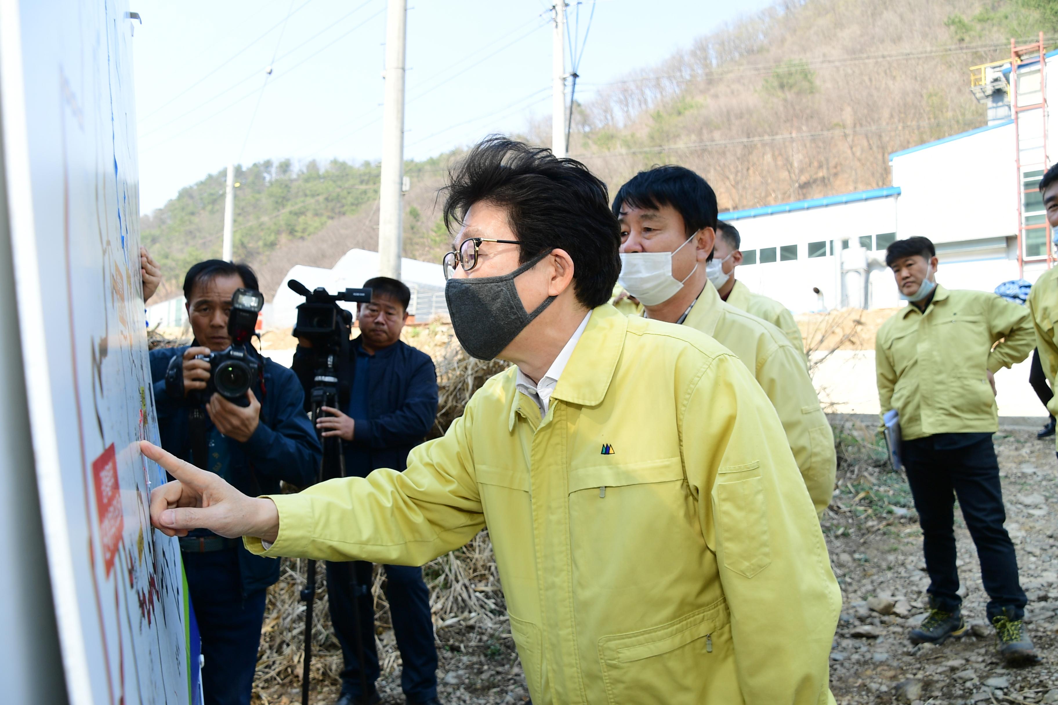 2020 아프리카 돼지열병 대응 조명래 환경부장관 현장 점검 의 사진