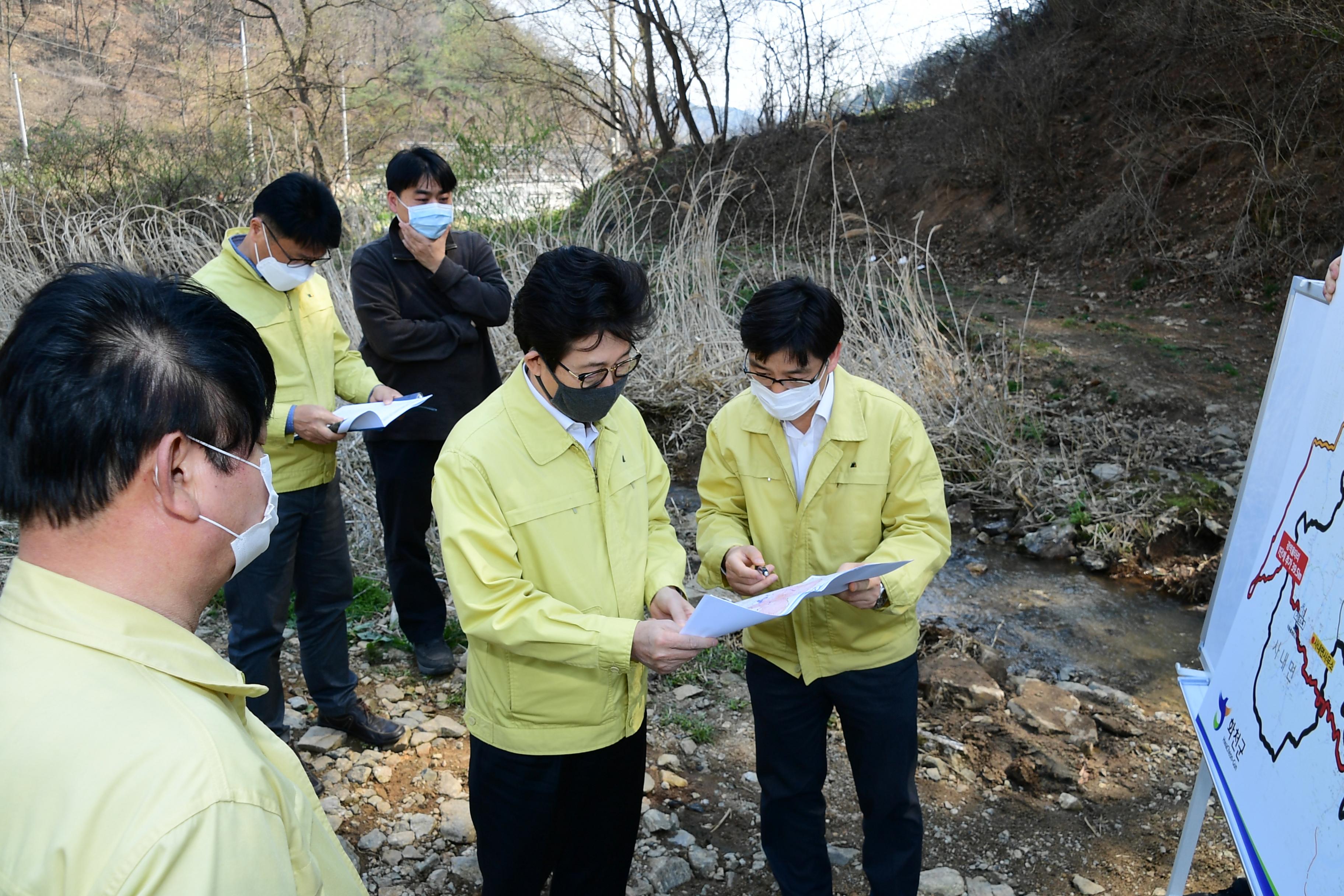 2020 아프리카 돼지열병 대응 조명래 환경부장관 현장 점검 의 사진