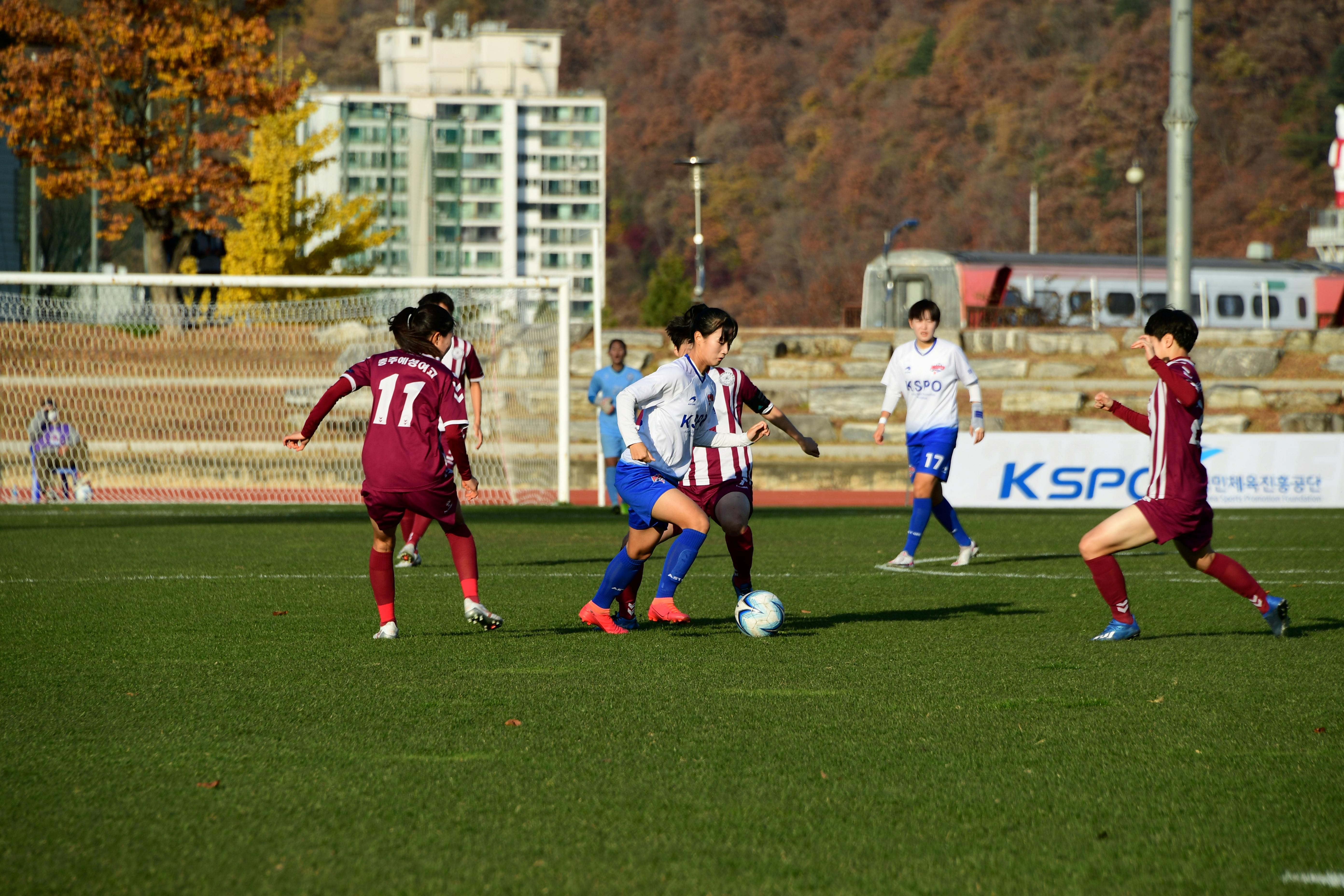 2020 춘계 한국여자축구 연맹전 결승전 시상식 의 사진