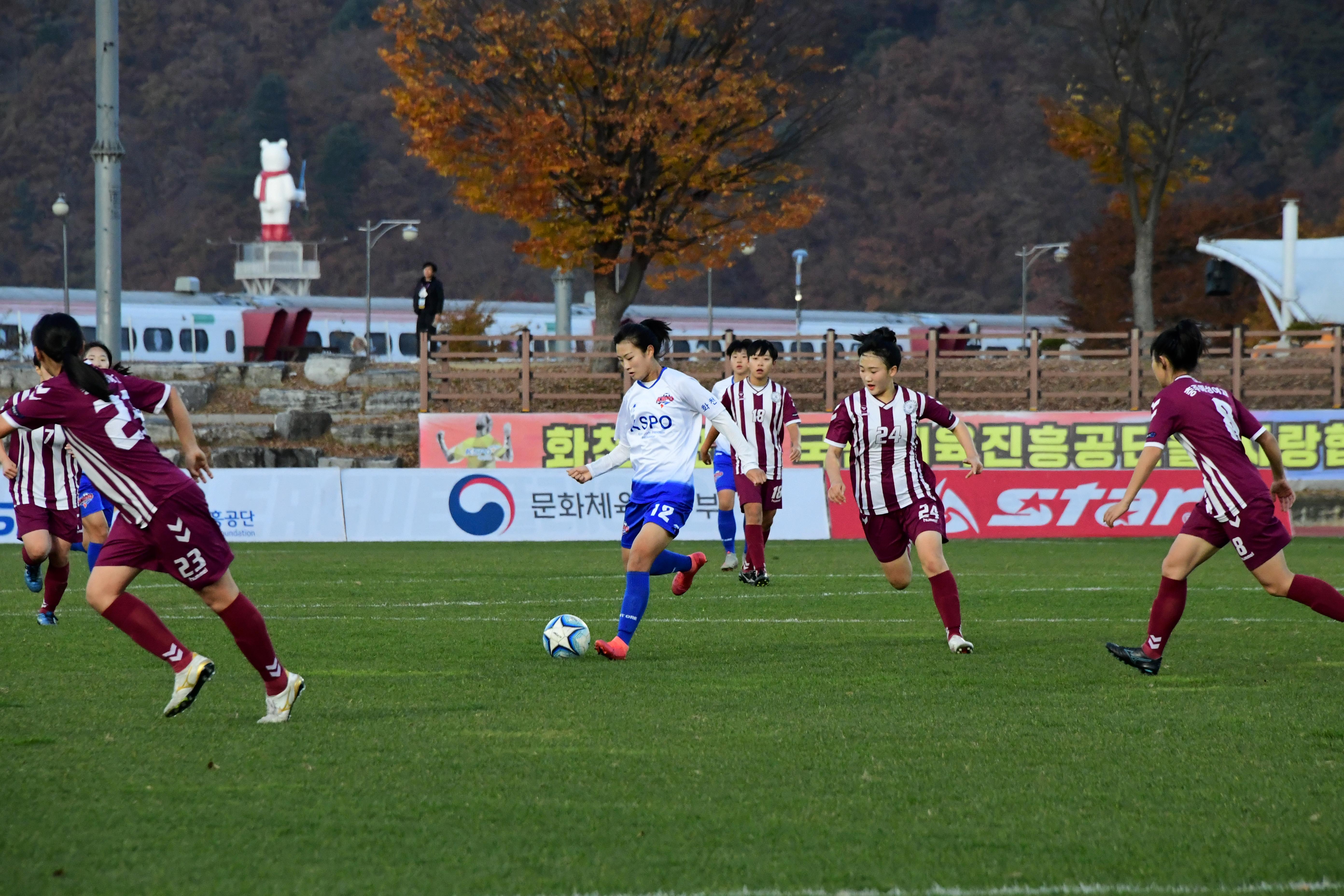 2020 춘계 한국여자축구 연맹전 결승전 시상식 의 사진