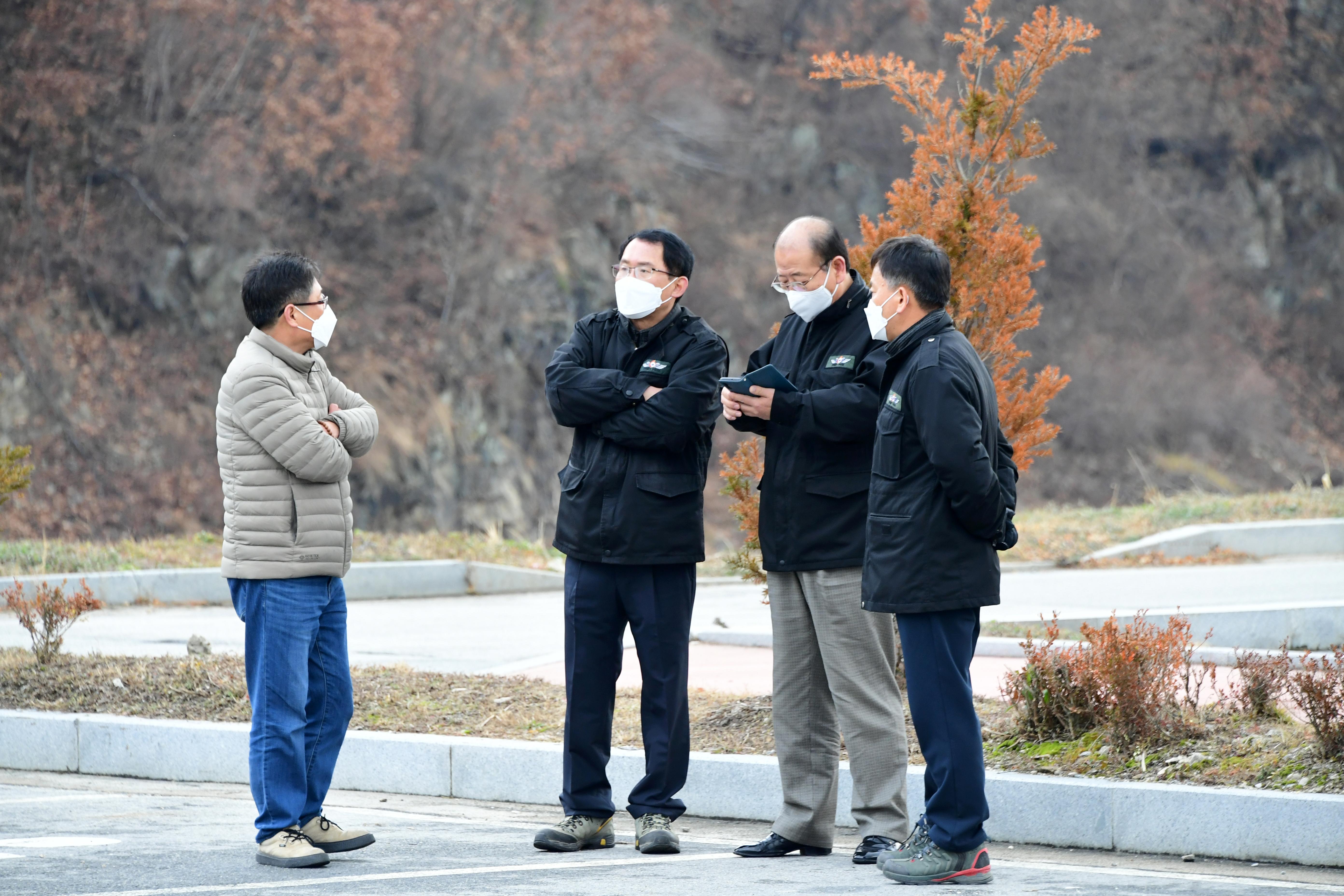 2020 코로나19 확진에 따른 발열검사장 전경 의 사진