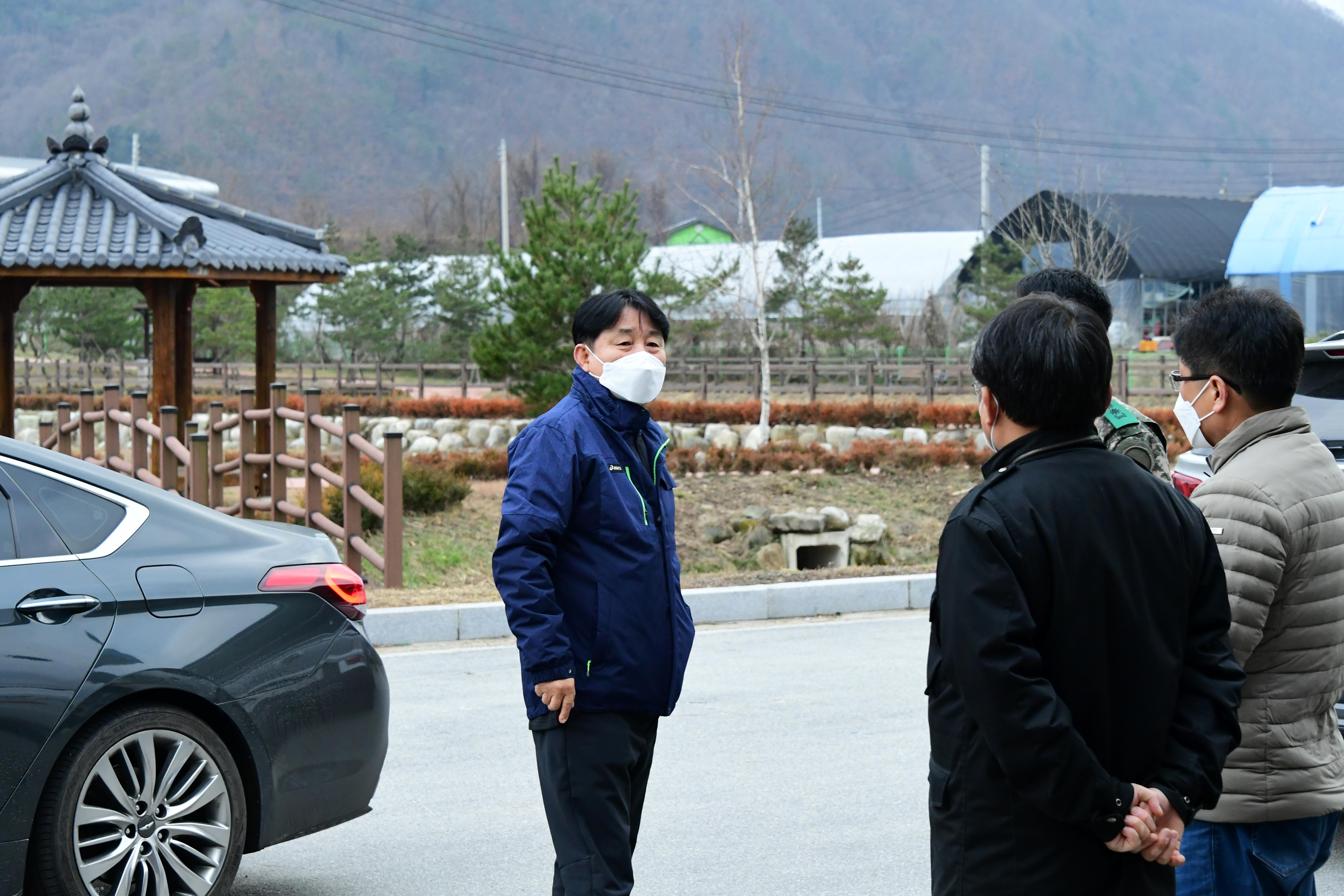 2020 코로나19 확진에 따른 발열검사장 전경 의 사진