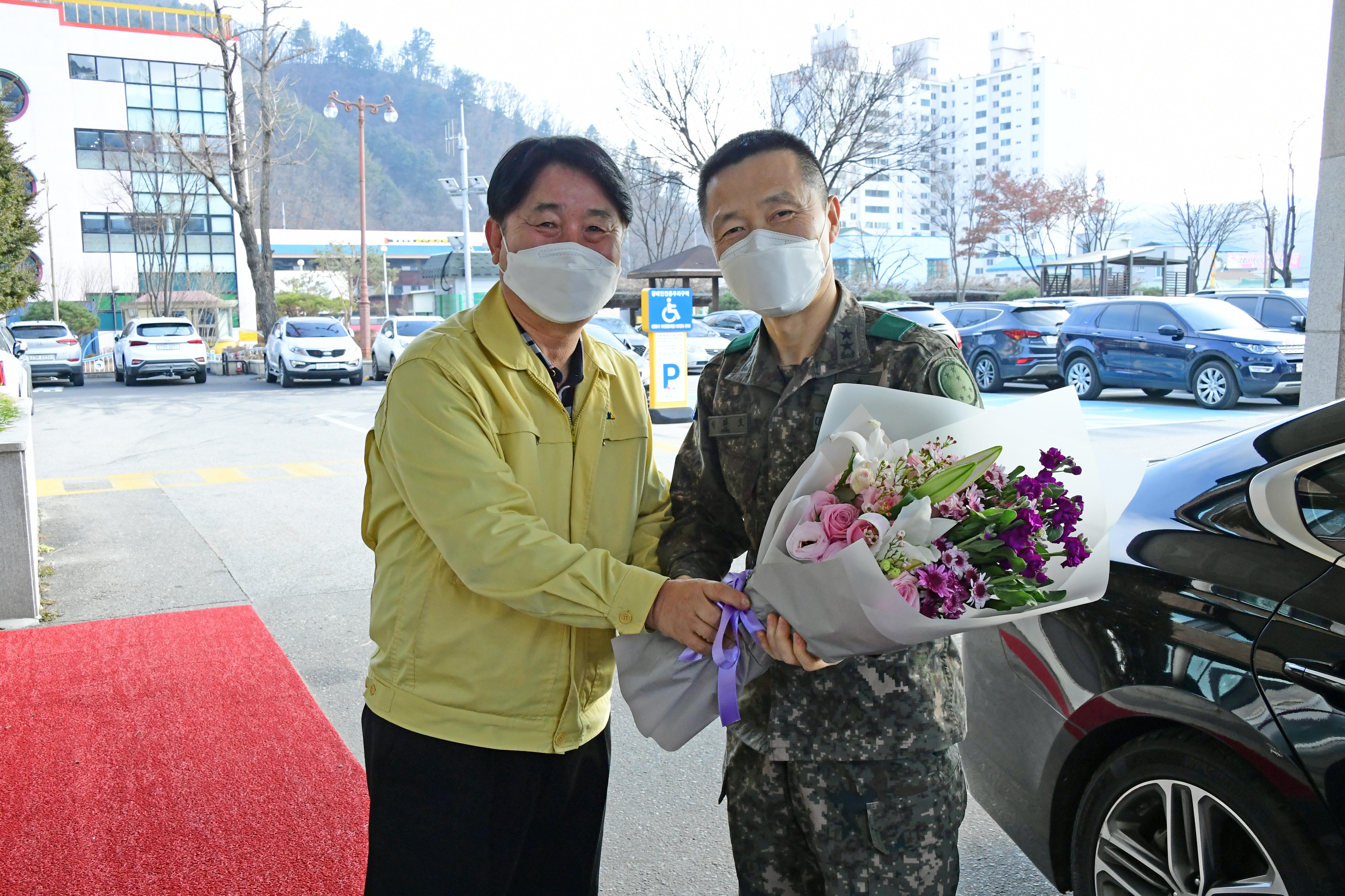 2020 박원호 육군 재7보병사단장 방문 의 사진