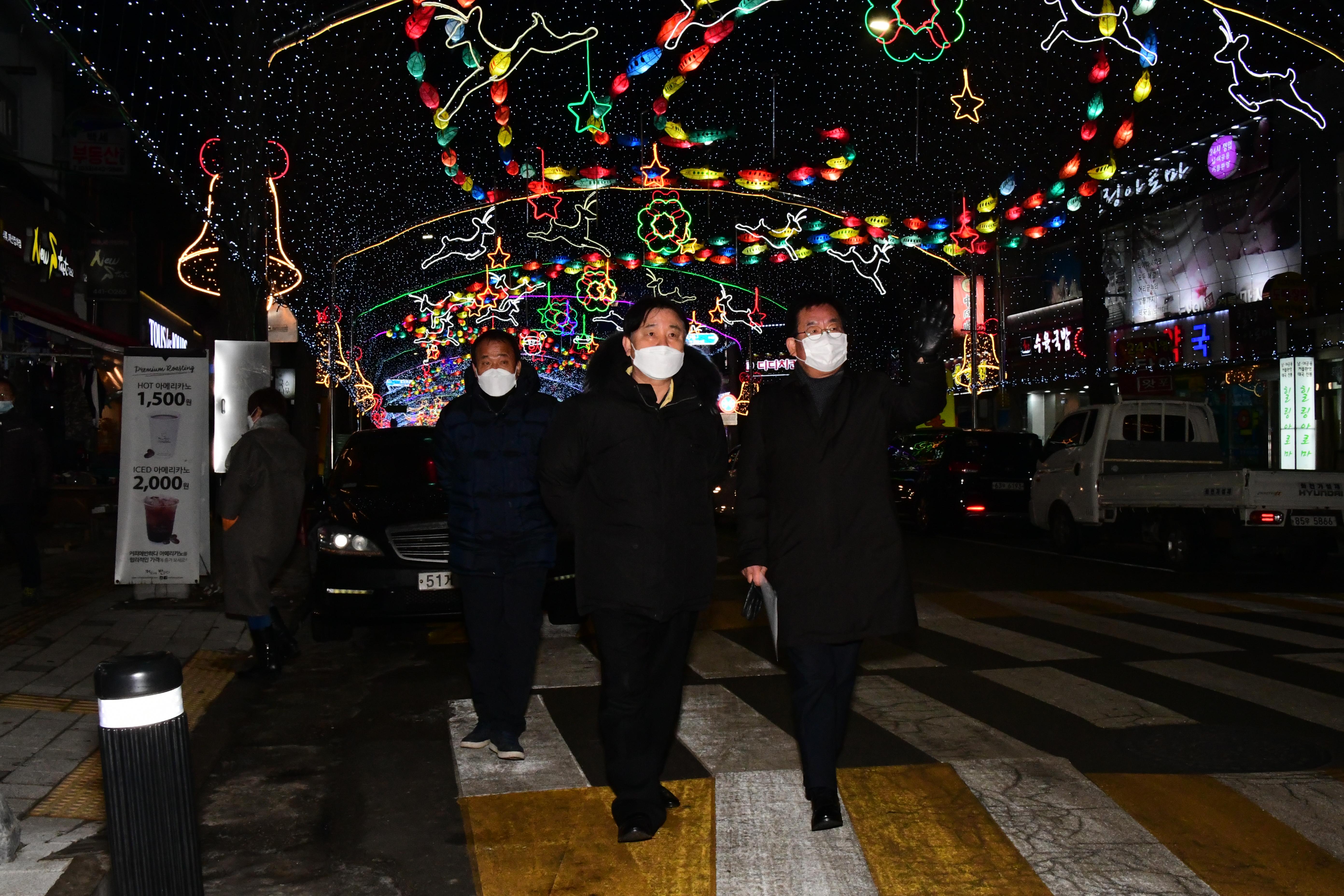 2020 화천산천어축제 선등거리 점등 점검 의 사진