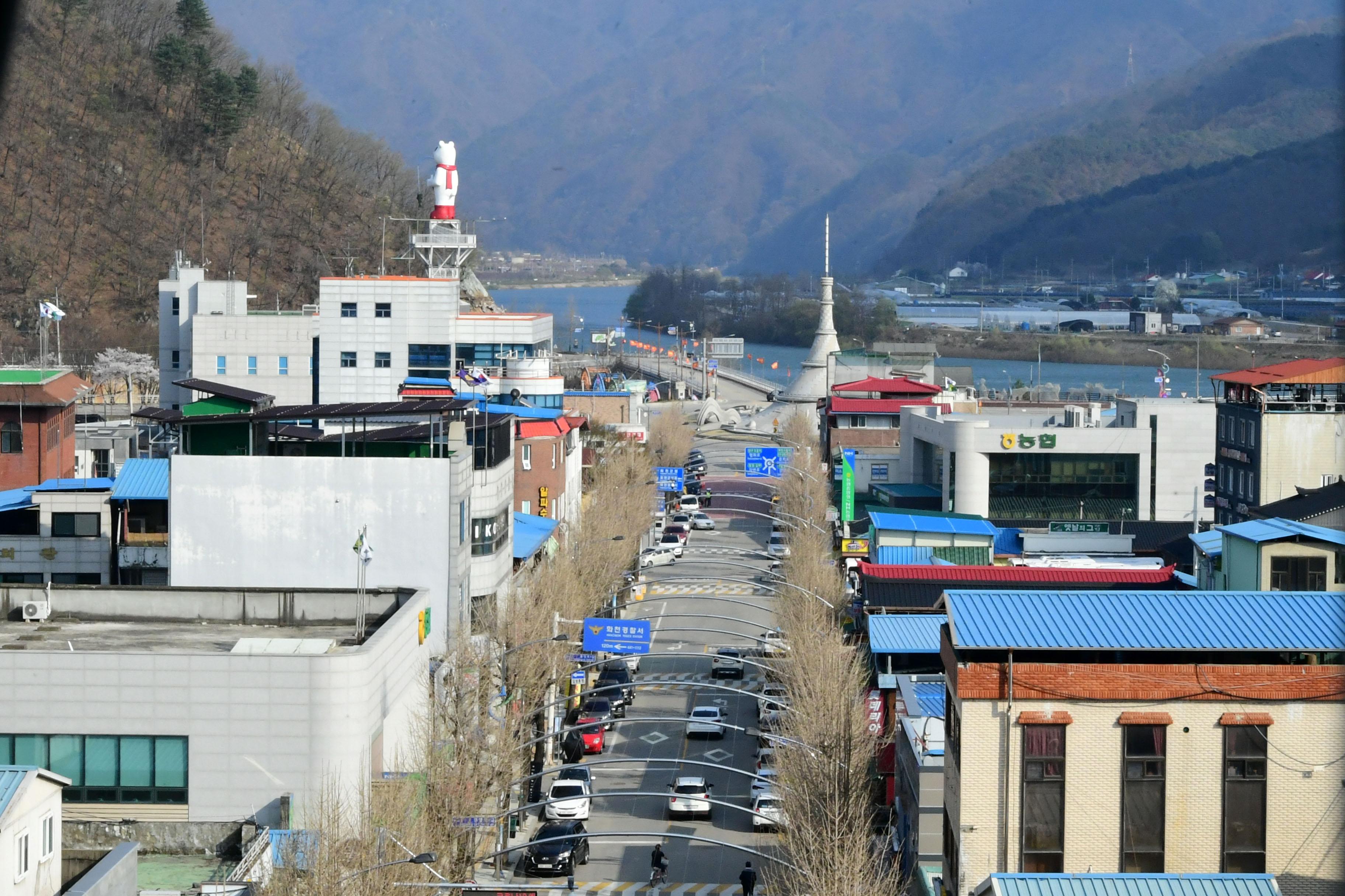 2021 화천군 화천읍 시가지 전경 사진