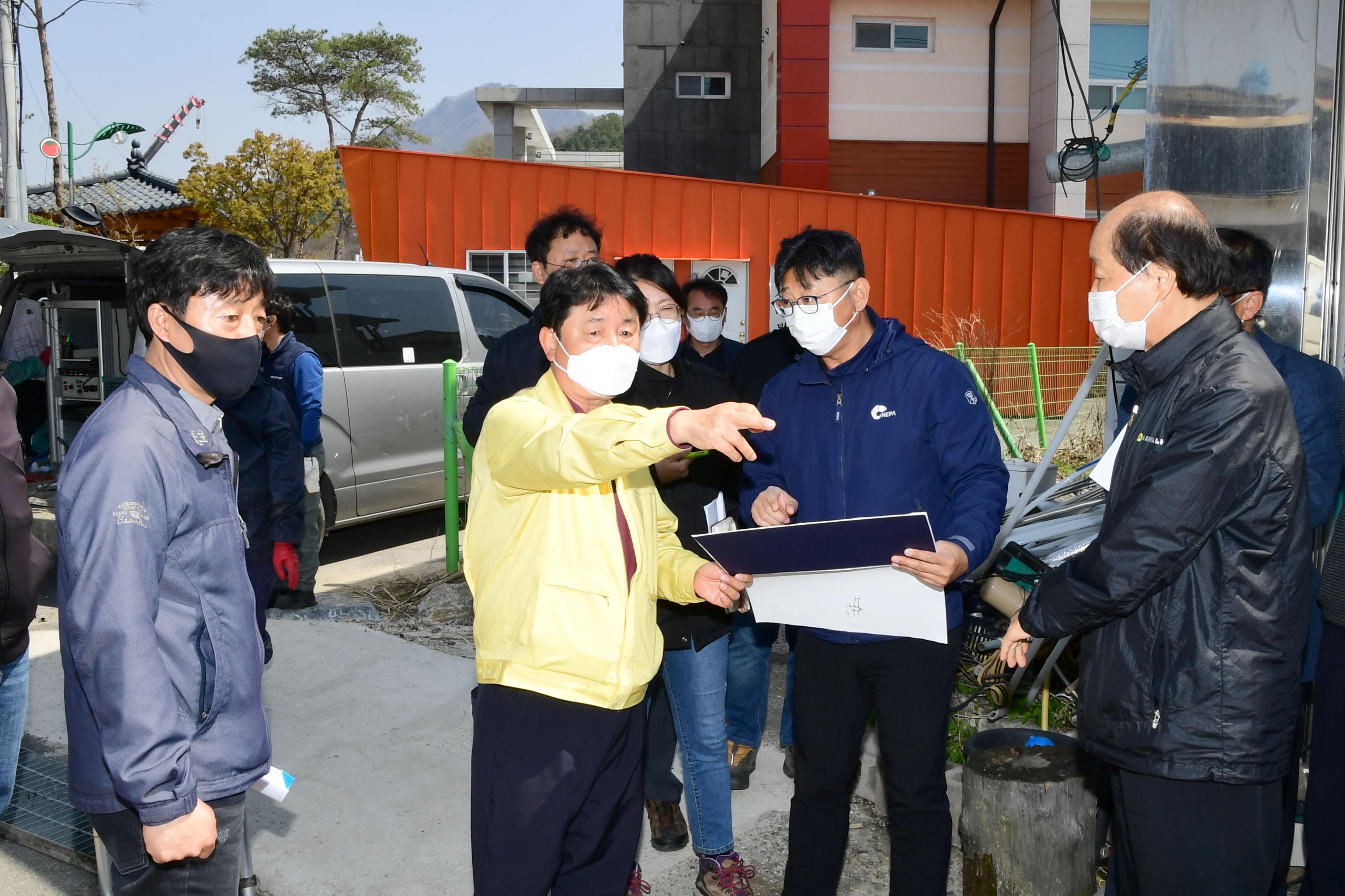 2021 사내면 사창리 호우피해 지역 현장 점검 의 사진