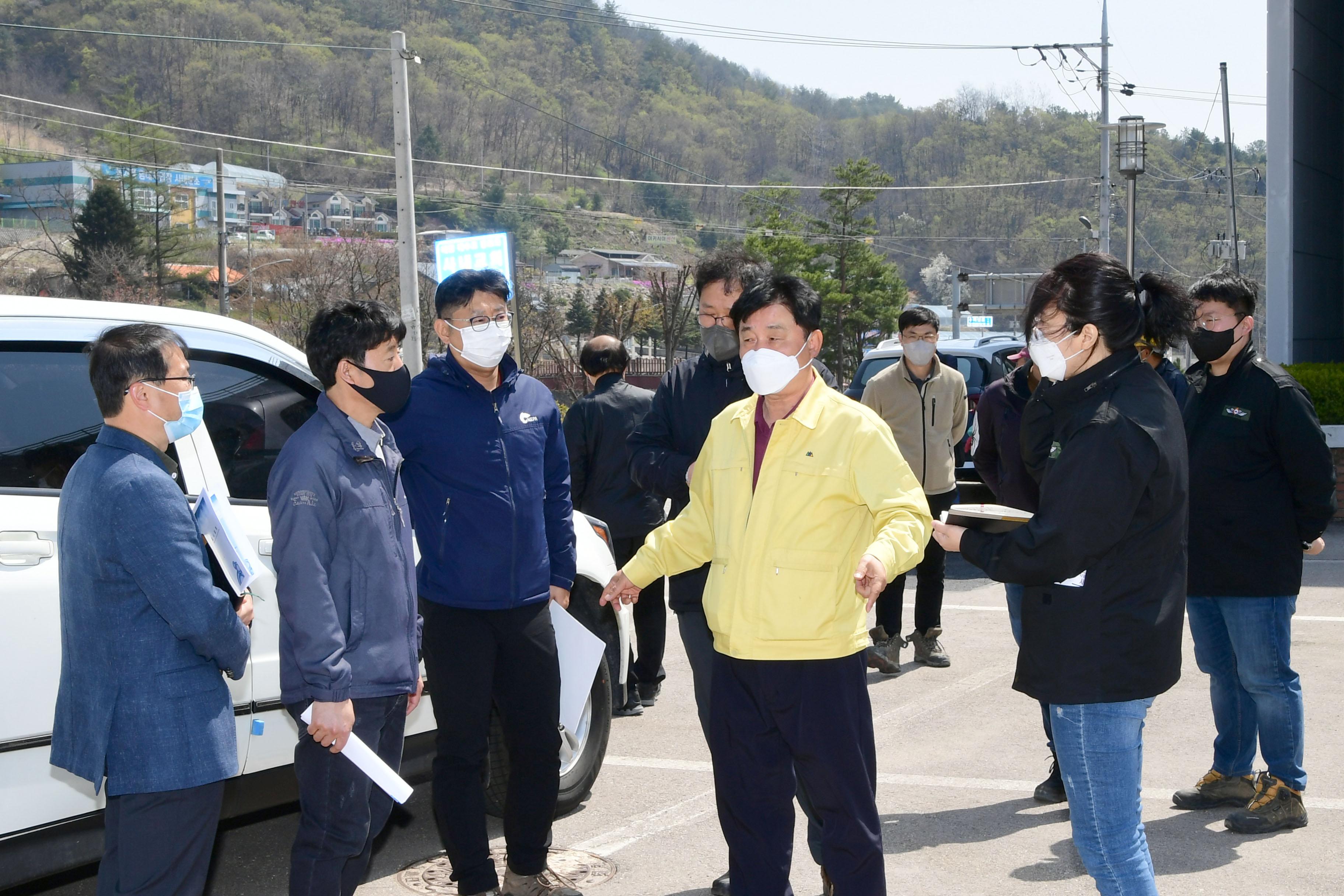 2021 사내면 사창리 호우피해 지역 현장 점검 의 사진