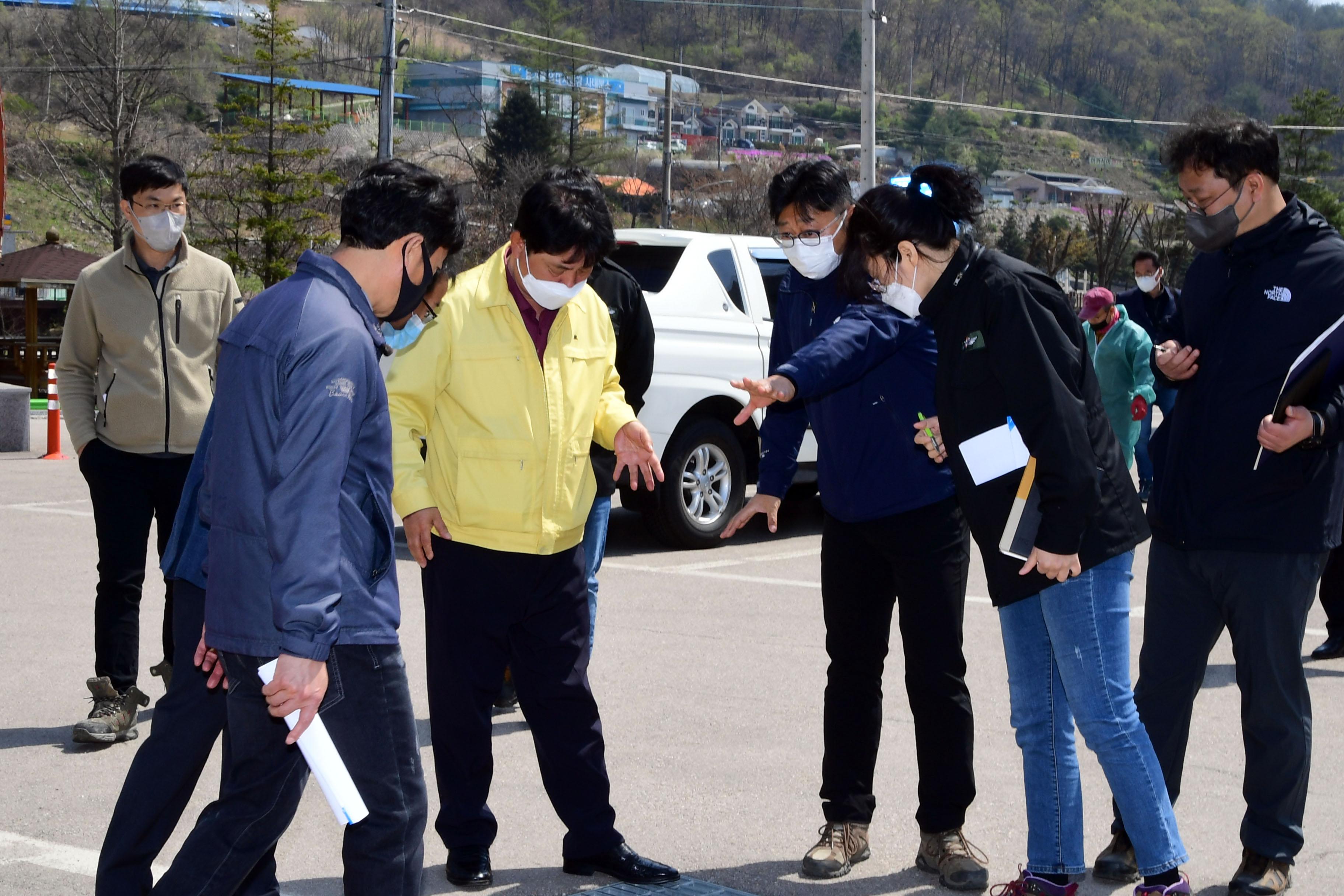 2021 사내면 사창리 호우피해 지역 현장 점검 의 사진