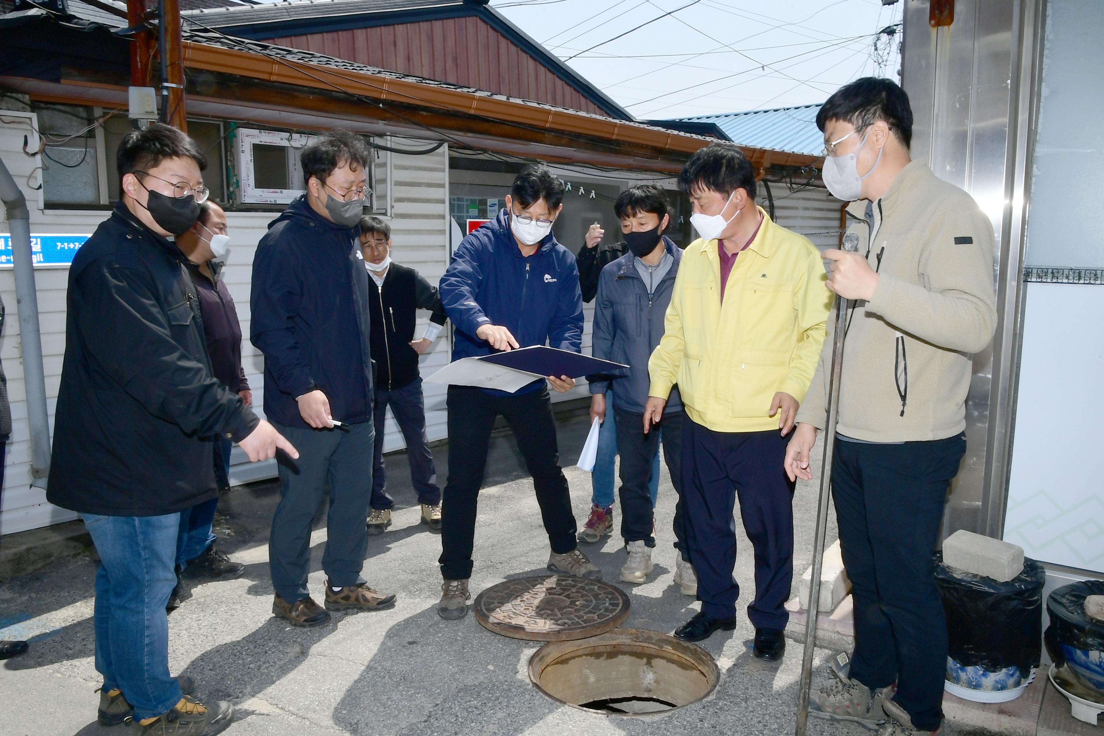 2021 사내면 사창리 호우피해 지역 현장 점검 의 사진