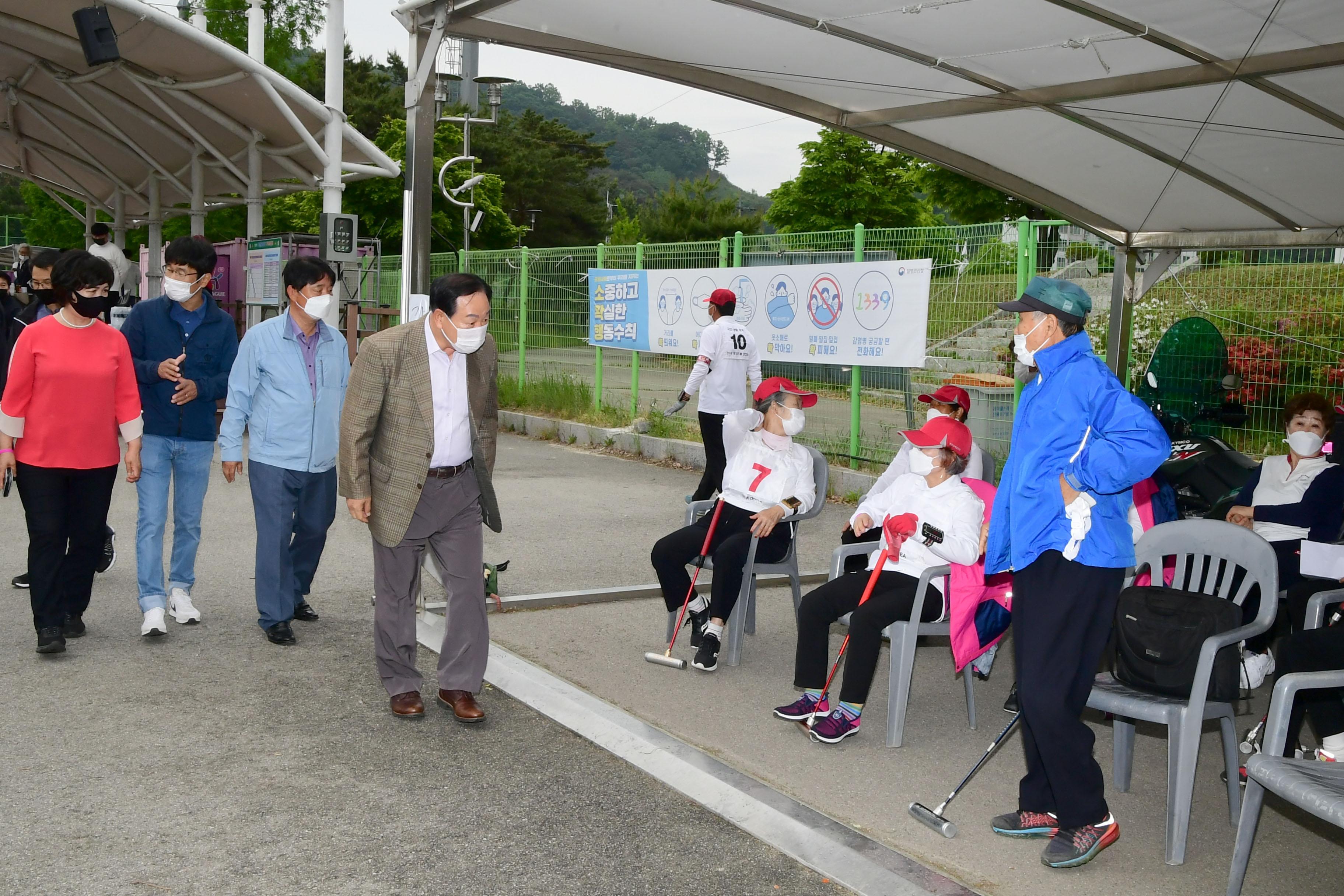 2021 제18회 화천군협회장기 게이트볼대회 의 사진