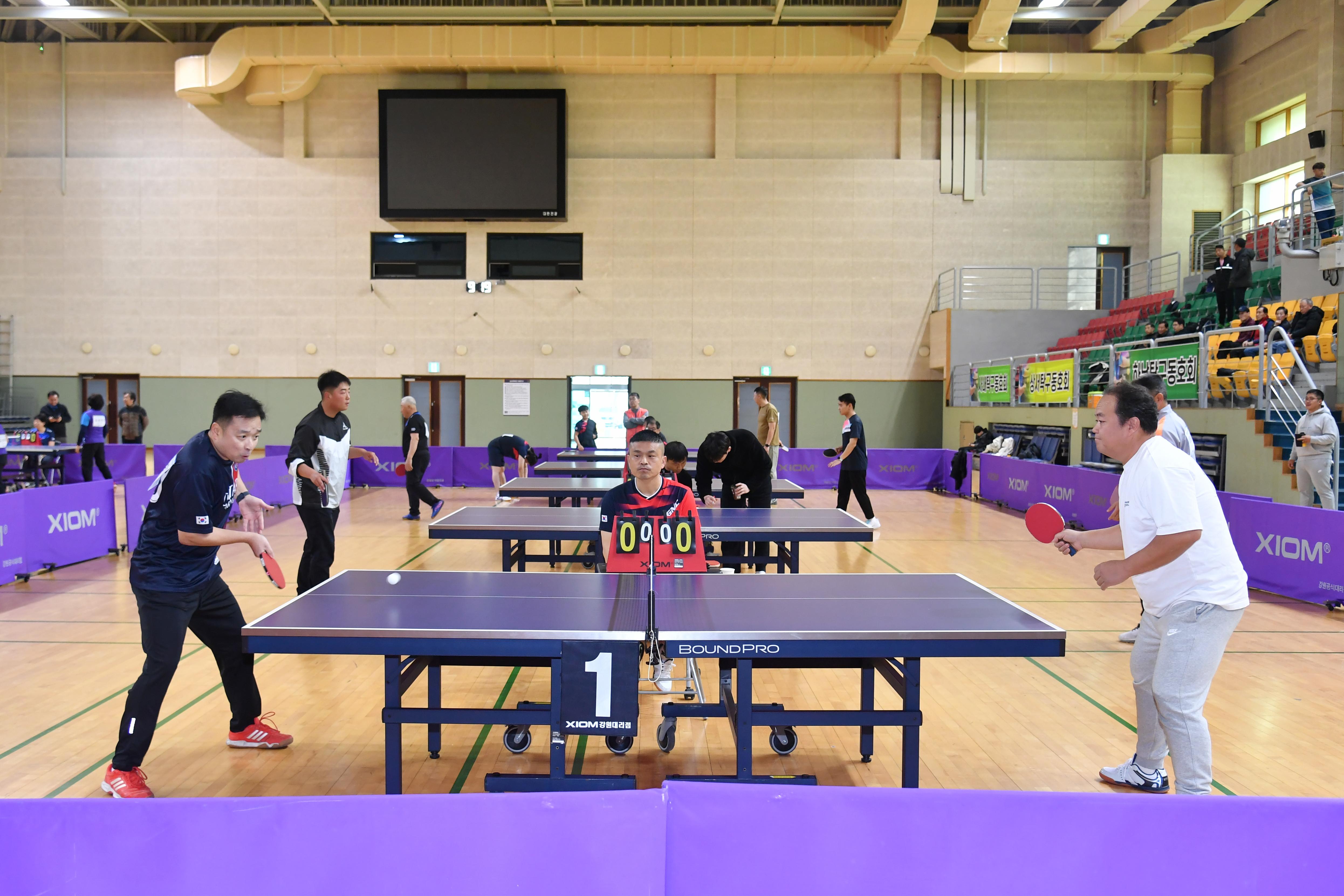 제5회 화천군수배 탁구대회 의 사진