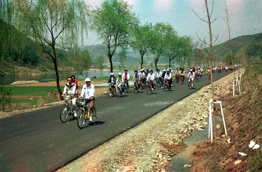 통일염원 자전거 대행진 의 사진