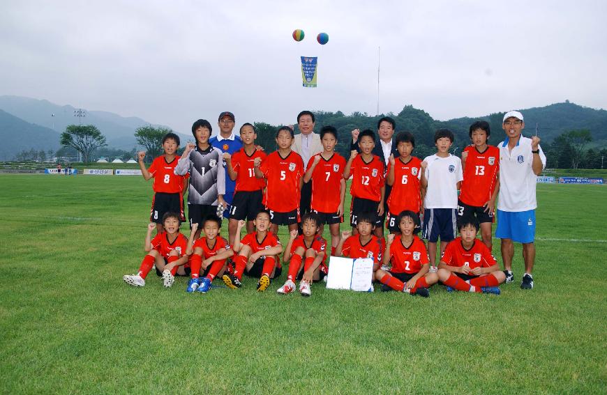 제1회 화천평화페스티벌 초등학교 축구대회 개회식 의 사진
