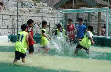 물축구 개회식 의 사진