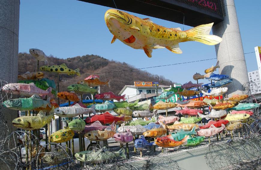 2007산천어축제 소망엽서,산천어등,산천어 모형물 의 사진