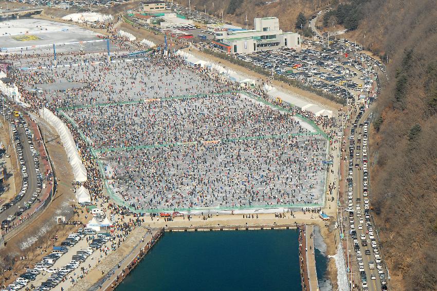2007산천어축제 전경(항공사진) 의 사진