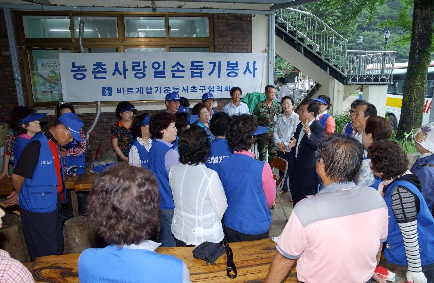 농촌사랑 일손돕기 봉사(바르게살기운동 서초구협의회) 의 사진