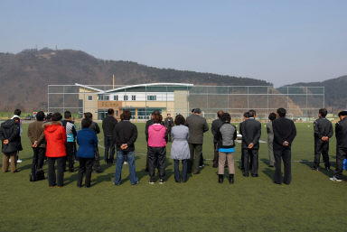 화천정보산업고등학교 여자축구부 시축식 의 사진