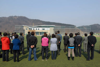 화천정보산업고등학교 여자축구부 시축식 의 사진