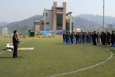 화천정보산업고등학교 여자축구부 시축식 의 사진