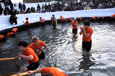 2009산천어축제 산천어맨손잡기 의 사진
