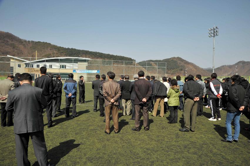 화천정보산업고등학교 여자축구 시축식 의 사진