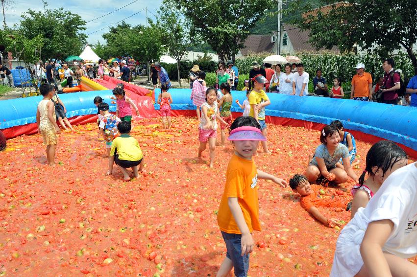 토마토 축제 행사 의 사진