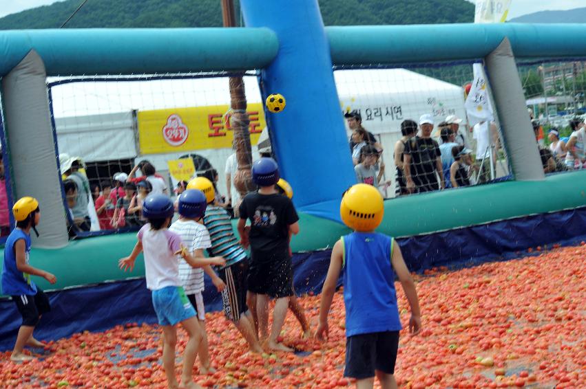 토마토 축제 행사 의 사진