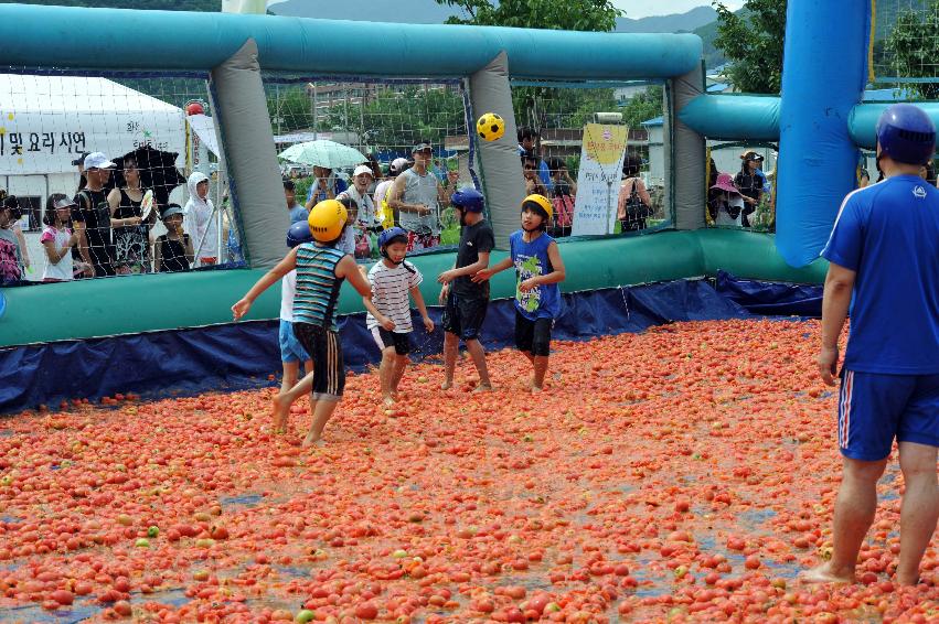 토마토 축제 행사 의 사진