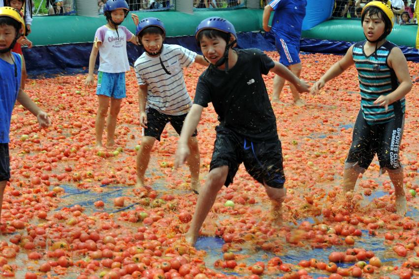 토마토 축제 행사 의 사진