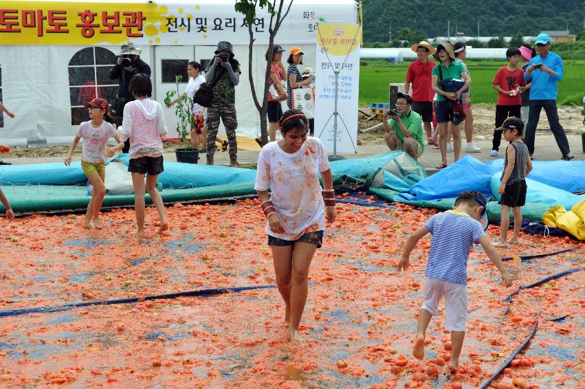 토마토 축제 행사 의 사진