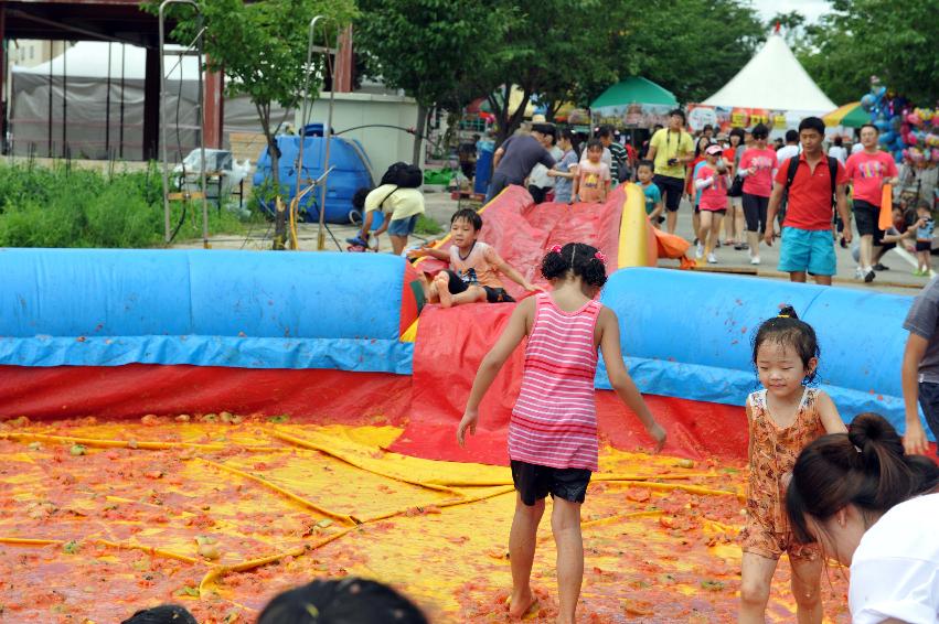 토마토 축제 행사 의 사진